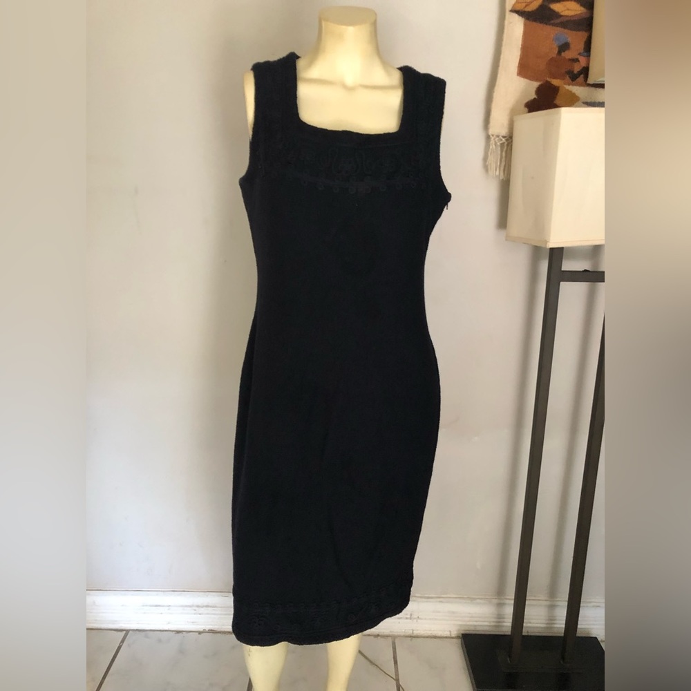 Vintage ST.JOHN COUTURE Textured Knit Dress Size 8